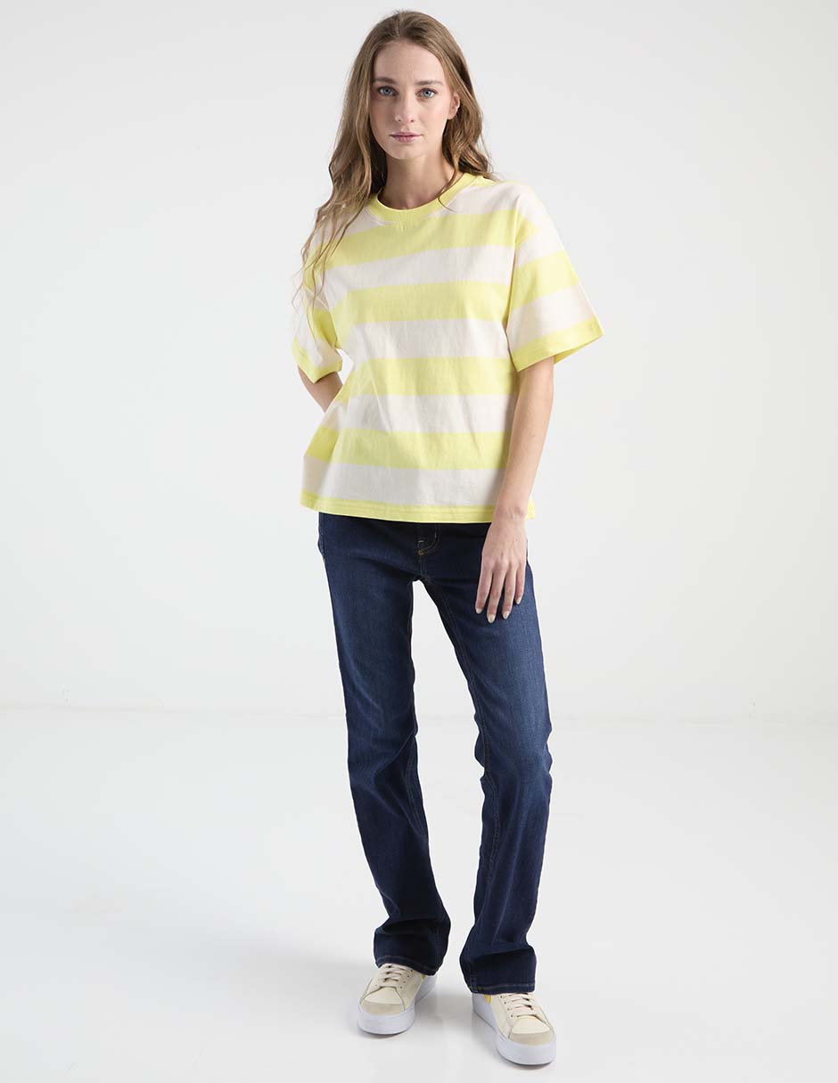 Playera manga al codo Non Stop cuello redondo para mujer