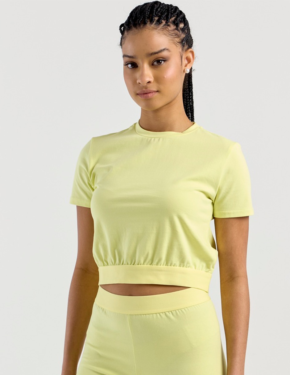 Playera manga corta cuello redondo para mujer Playera manga corta cuello redondo para mujer