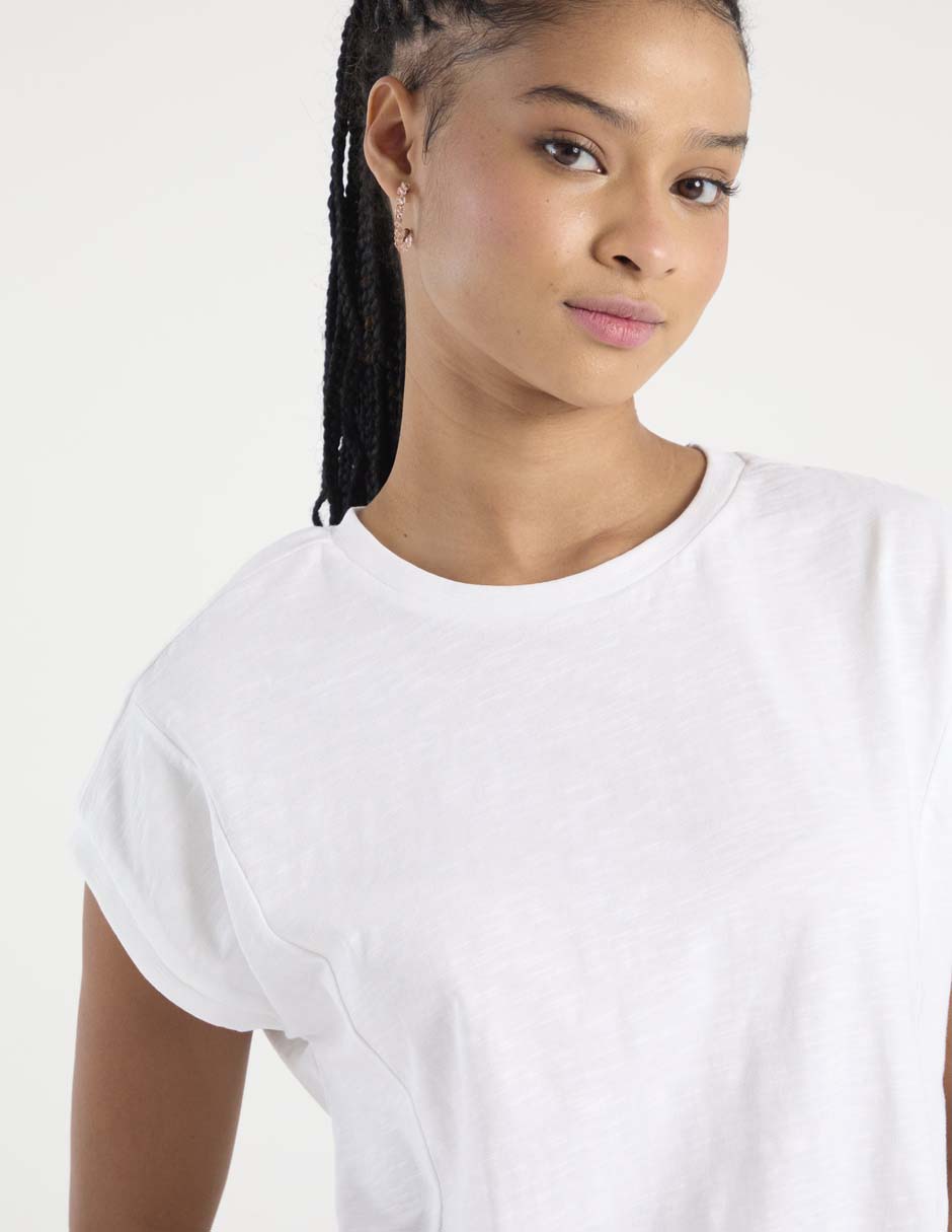 Playera manga corta Non Stop cuello redondo para mujer
