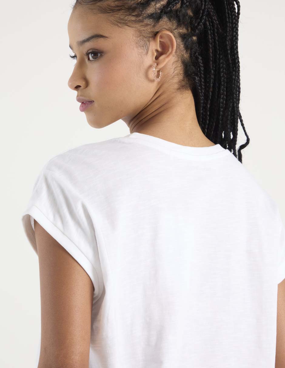 Playera manga corta Non Stop cuello redondo para mujer