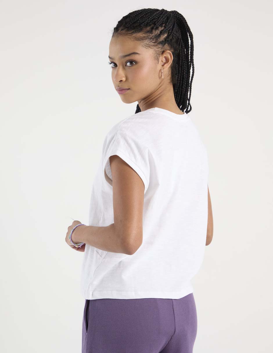 Playera manga corta Non Stop cuello redondo para mujer