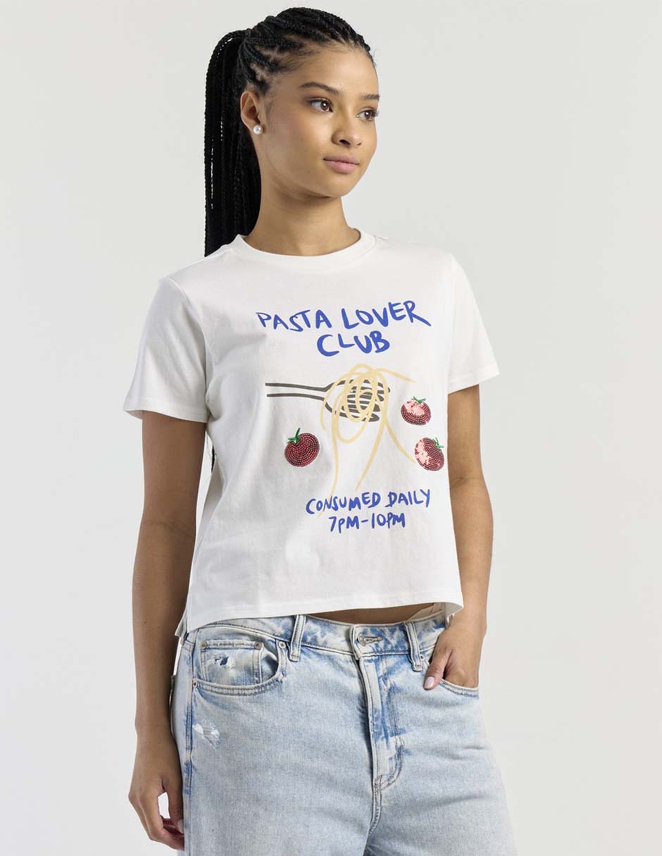 Blusa manga corta Non Stop cuello redondo para mujer