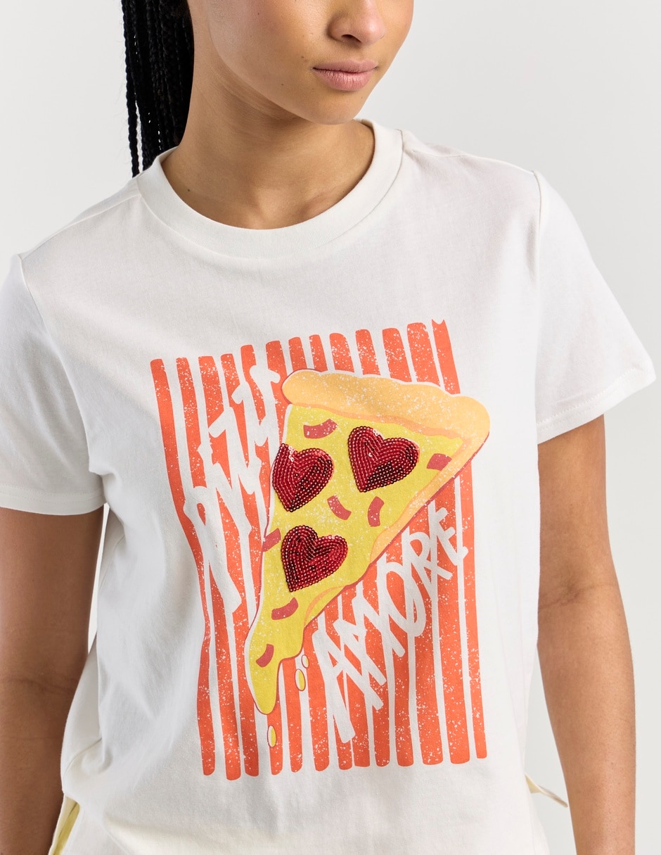 Playera manga corta Non Stop cuello redondo para mujer