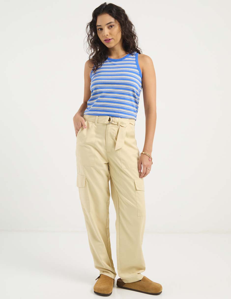Pantalón cargo straight para mujer 4