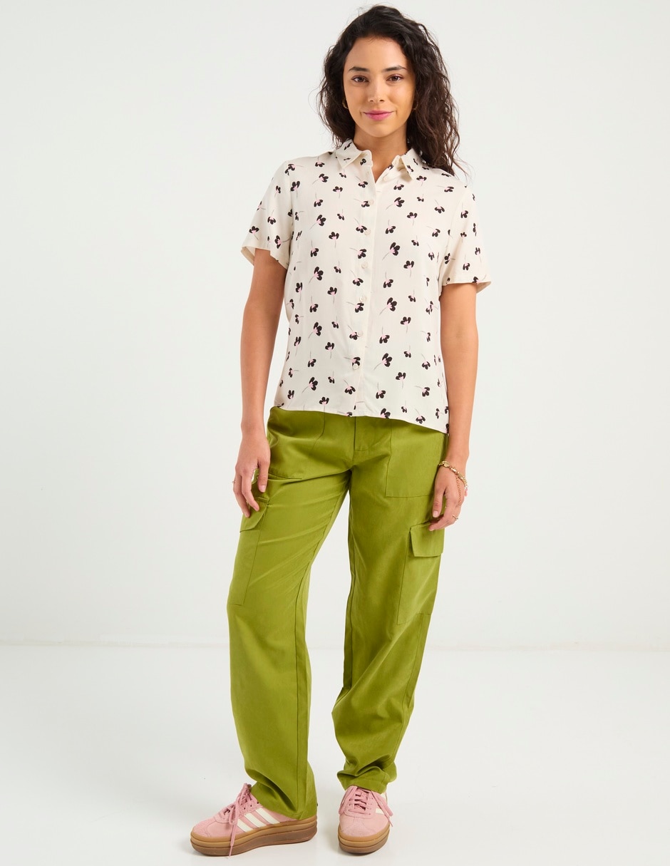 Pantalón cargo straight para mujer Pantalón cargo straight para mujer