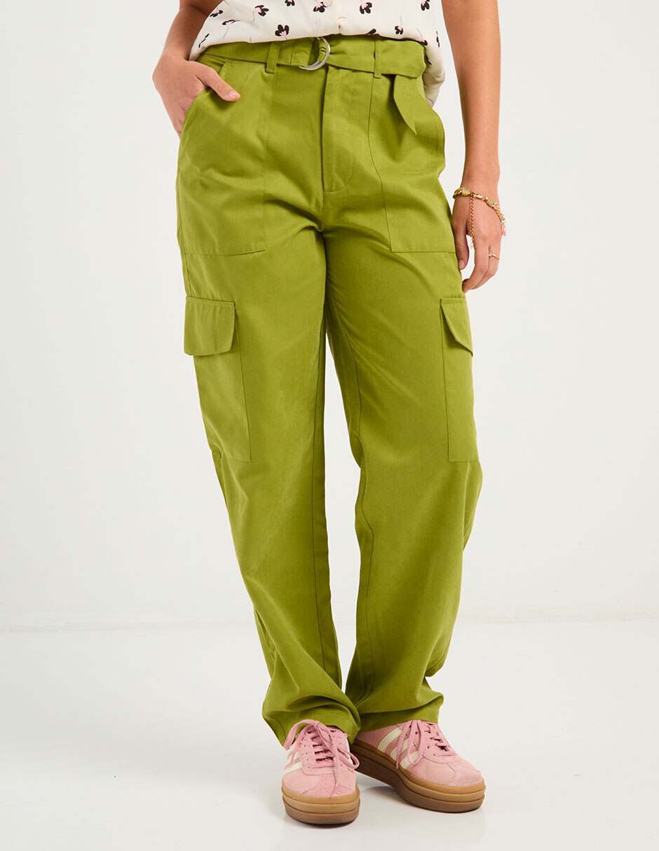 Pantalón cargo straight para mujer 2