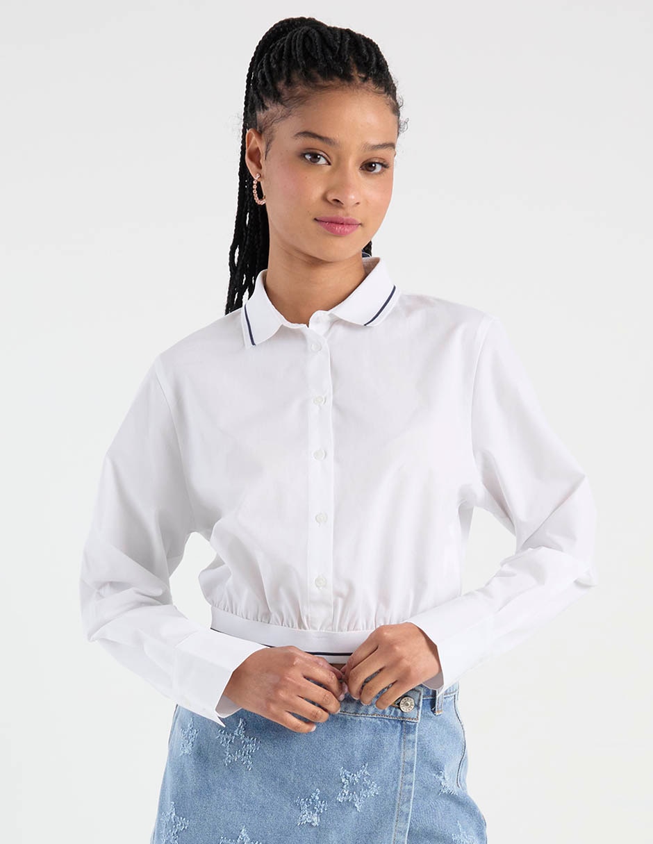 Blusa camisera manga larga para mujer 2
