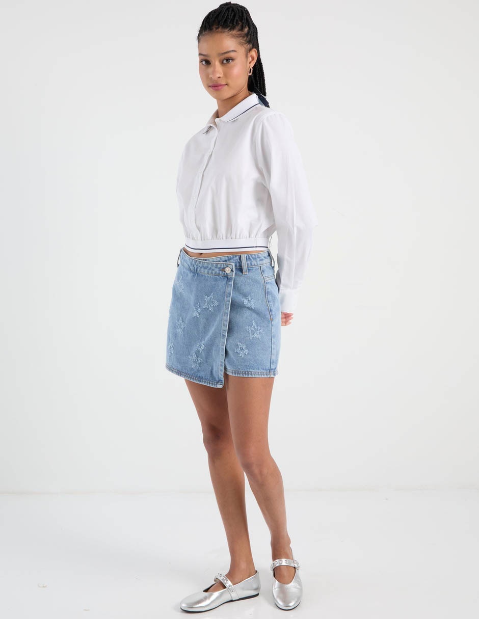 Blusa camisera manga larga para mujer 3