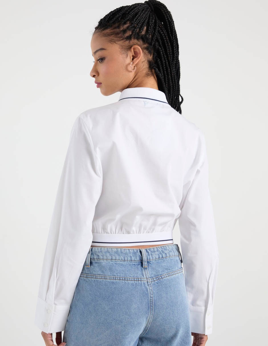 Blusa camisera manga larga para mujer 6