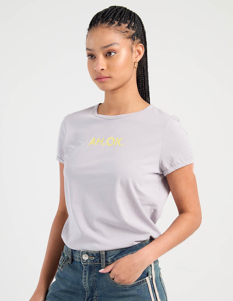 Playera manga corta Non Stop cuello redondo para mujer