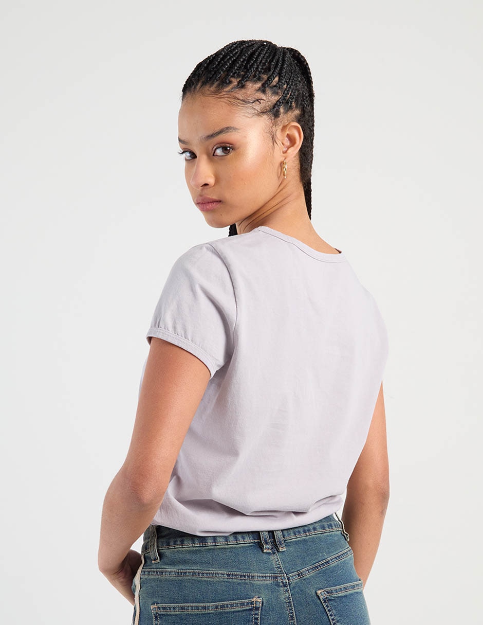 Playera manga corta Non Stop cuello redondo para mujer