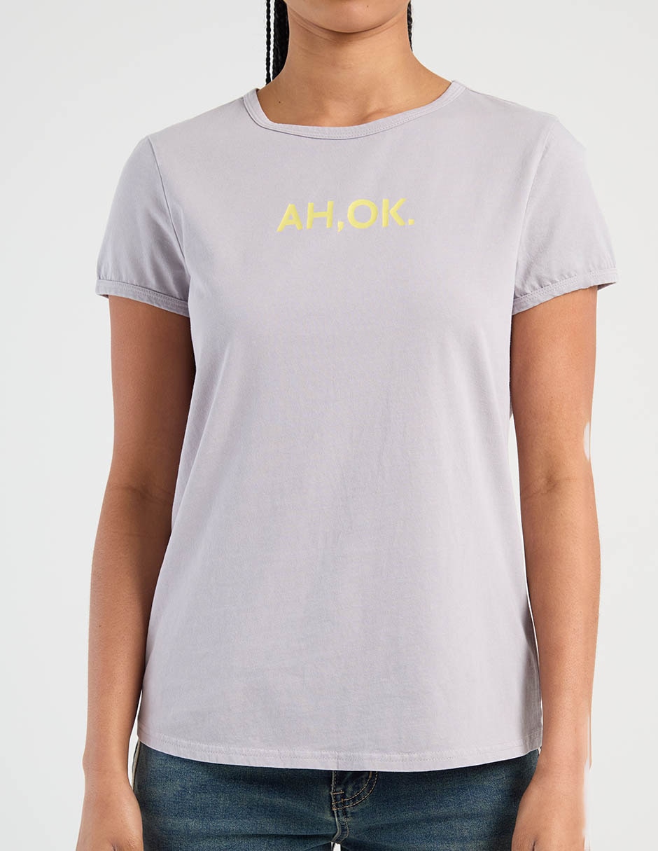Playera manga corta Non Stop cuello redondo para mujer