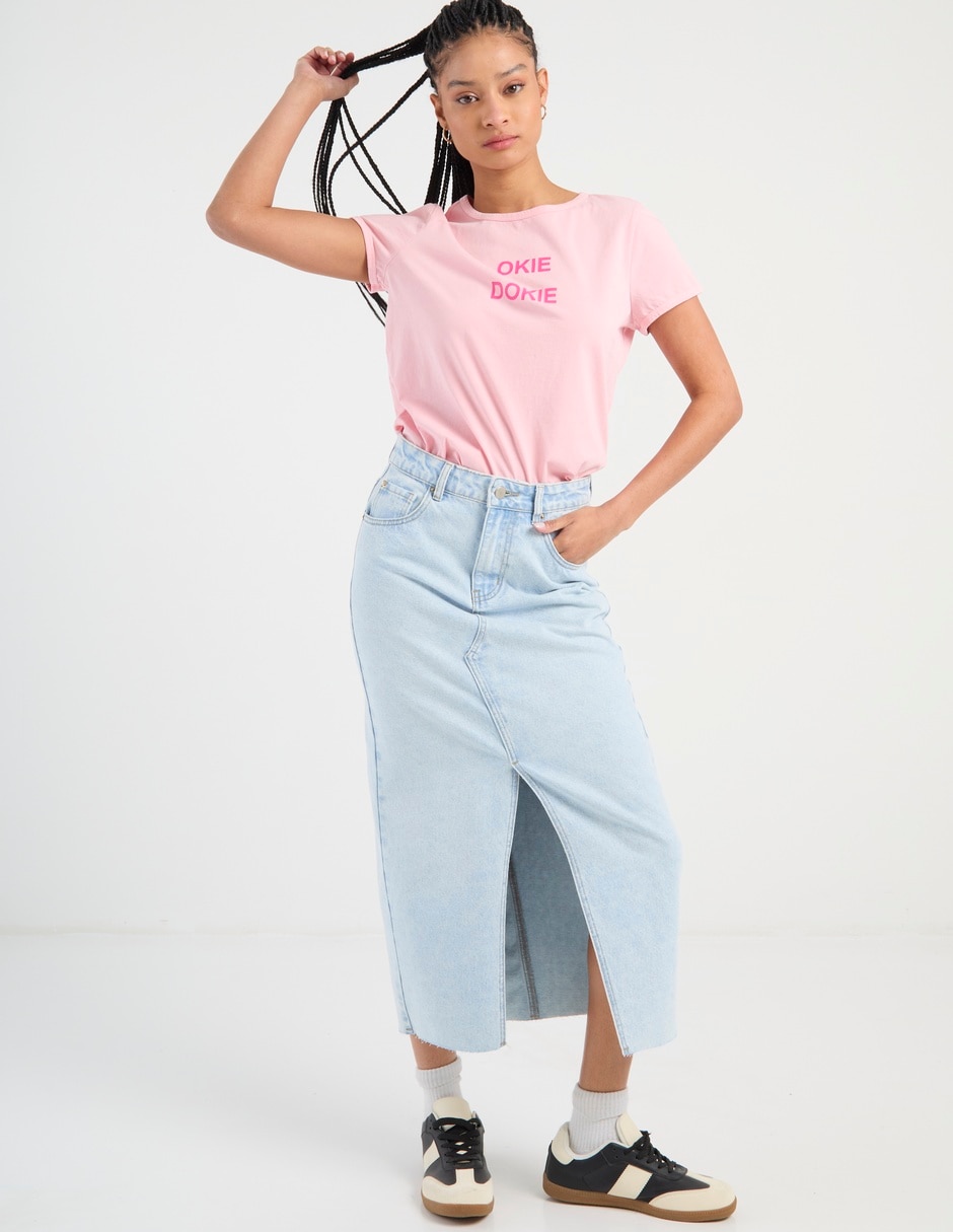 Playera manga corta Non Stop cuello redondo para mujer