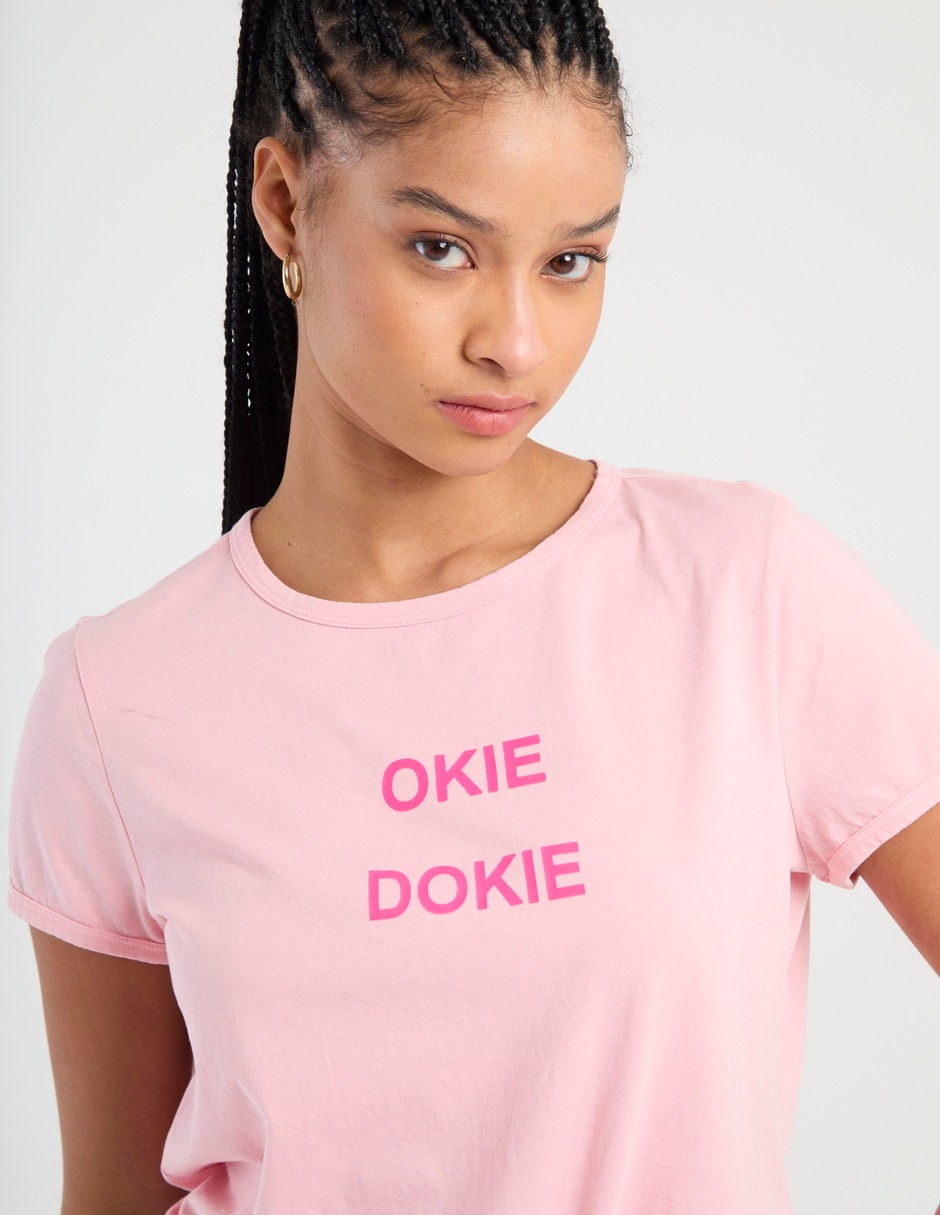 Playera manga corta Non Stop cuello redondo para mujer