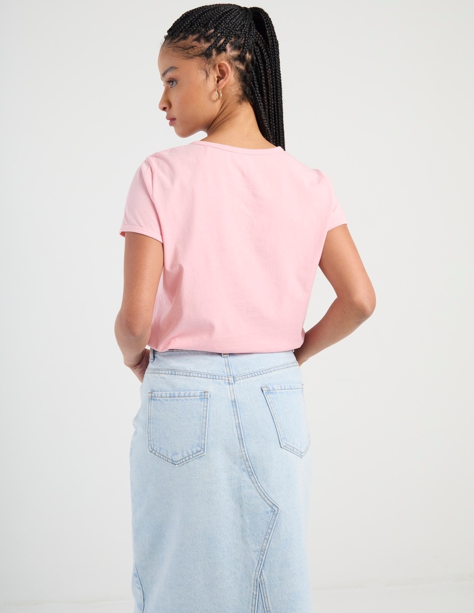 Playera manga corta Non Stop cuello redondo para mujer