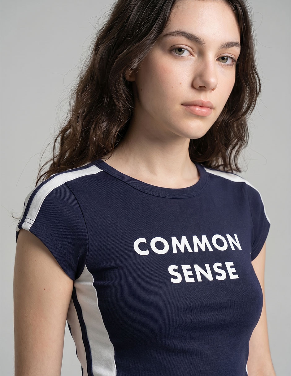 Playera manga corta cuello redondo para mujer 3