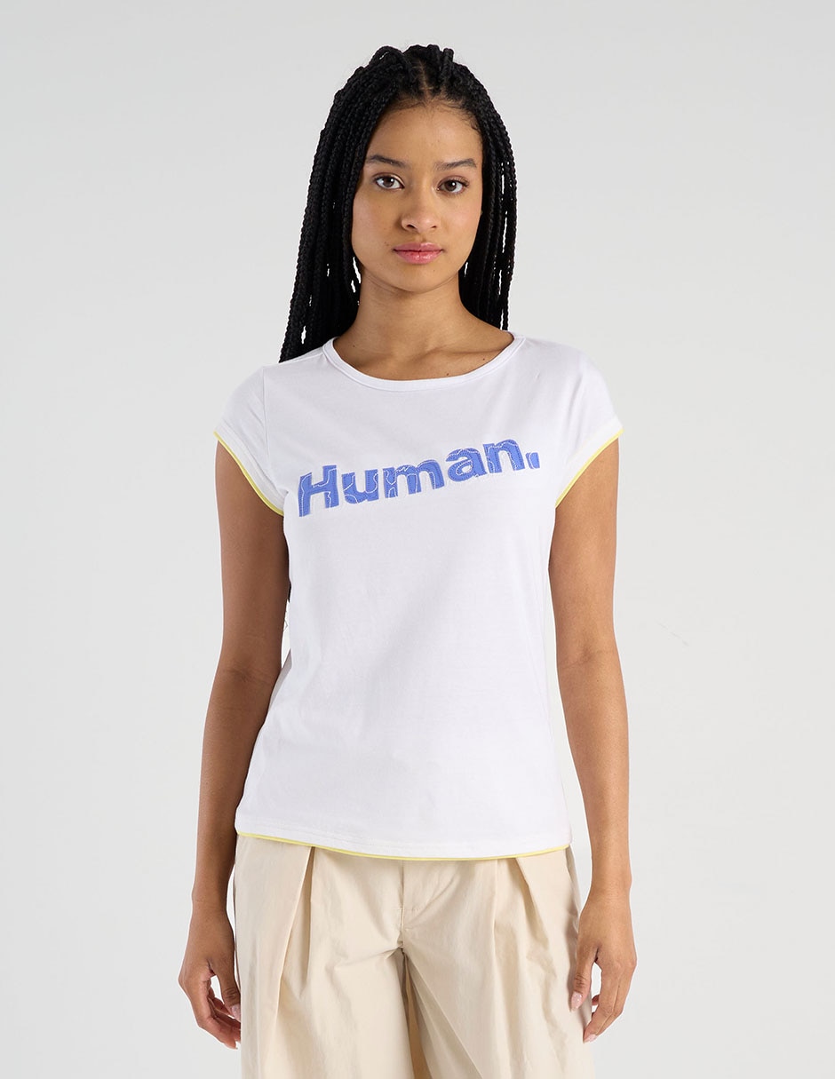 Playera manga corta cuello redondo para mujer 2