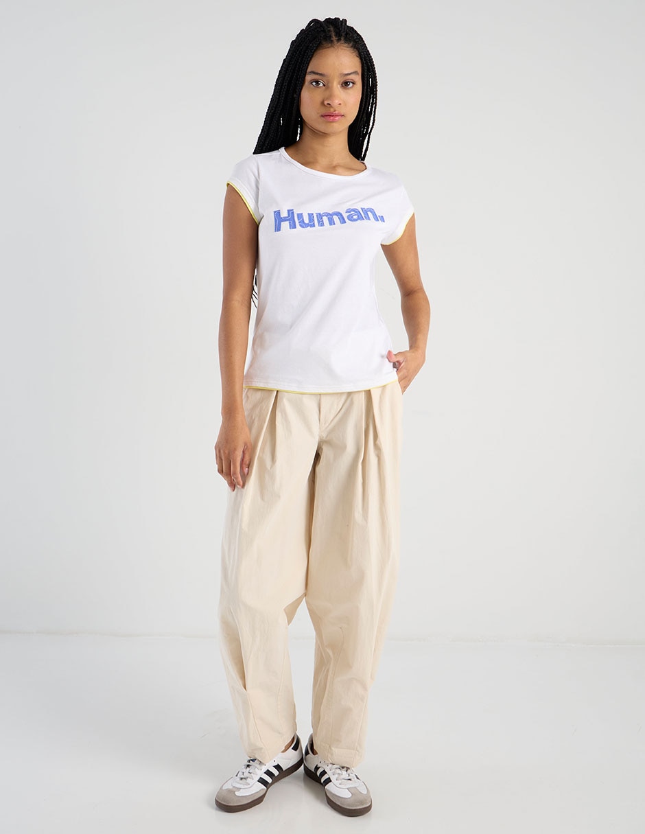 Playera manga corta cuello redondo para mujer 3