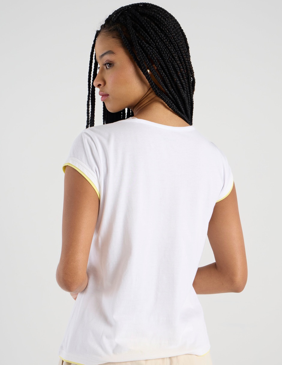Playera manga corta cuello redondo para mujer 6