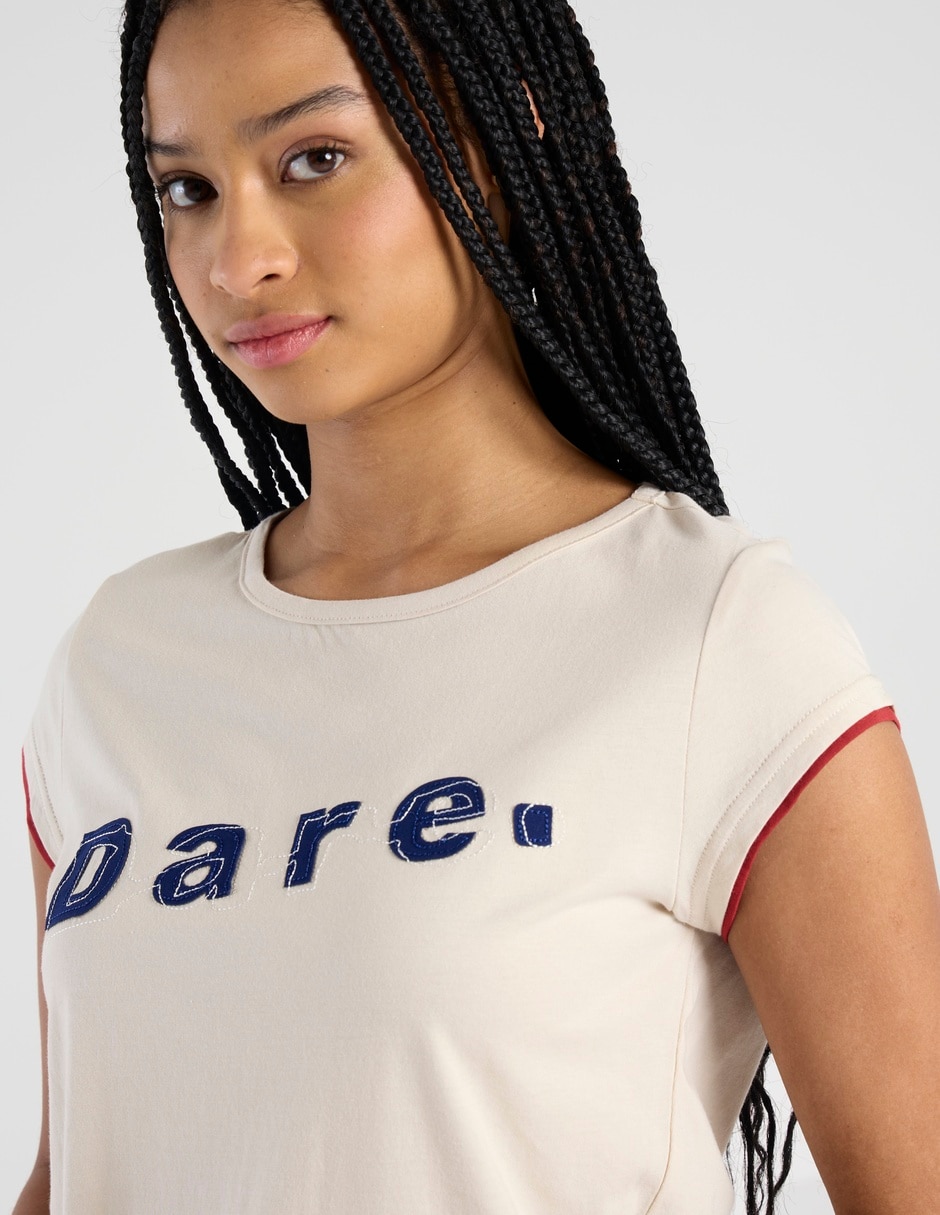 Playera manga corta Non Stop cuello redondo para mujer