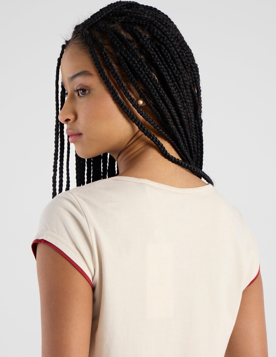 Playera manga corta Non Stop cuello redondo para mujer
