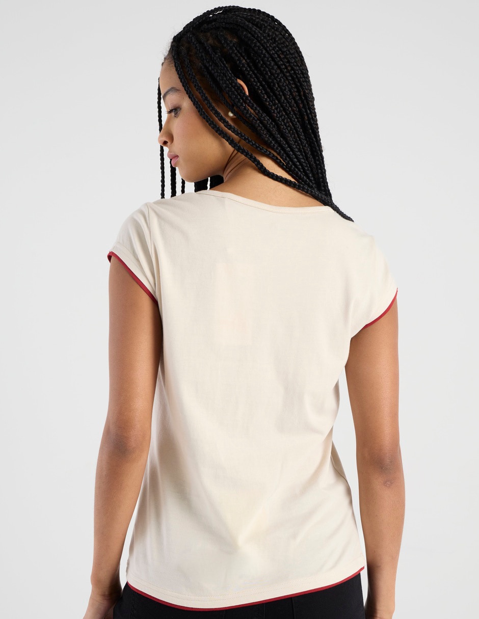 Playera manga corta Non Stop cuello redondo para mujer
