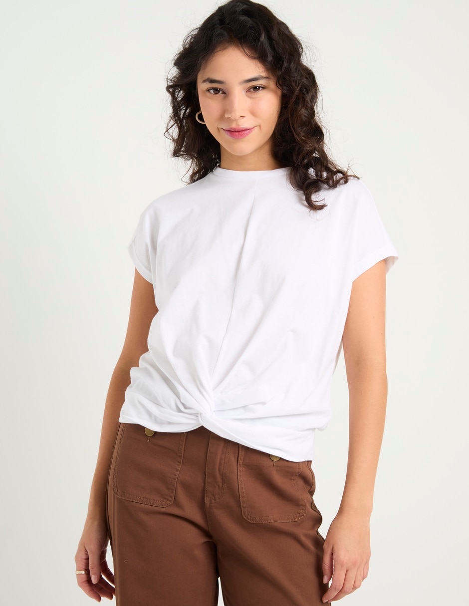 Playera manga corta cuello redondo para mujer Playera manga corta cuello redondo para mujer