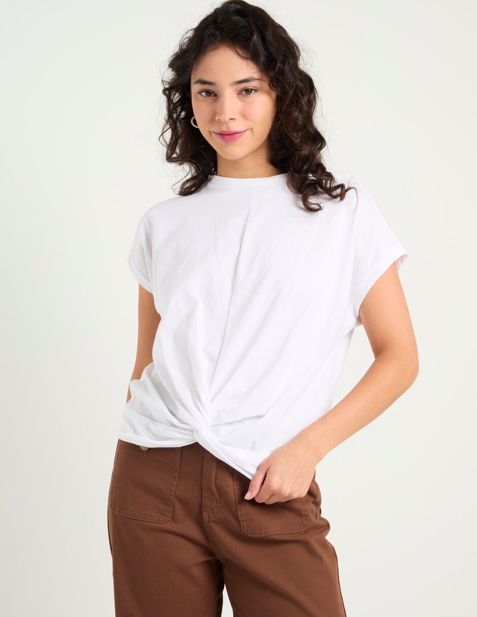 Playera manga corta cuello redondo mujer 2