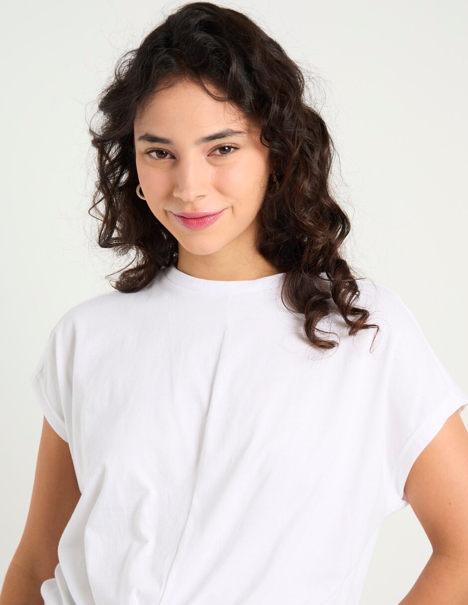 Playera manga corta cuello redondo mujer 4