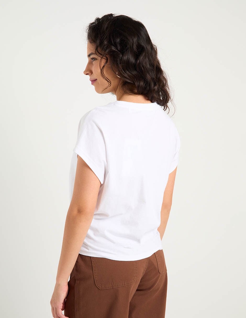Playera manga corta cuello redondo mujer 6