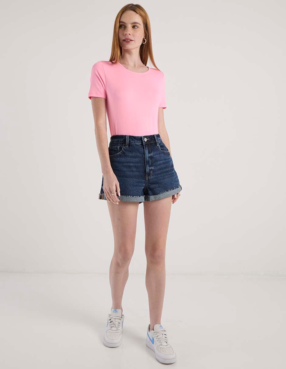 Playera manga corta cuello redondo mujer 3