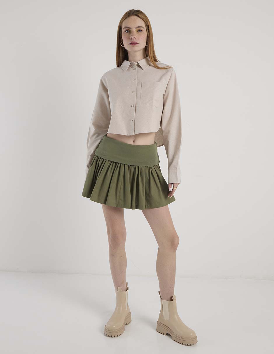 Falda mini cintura alta 2