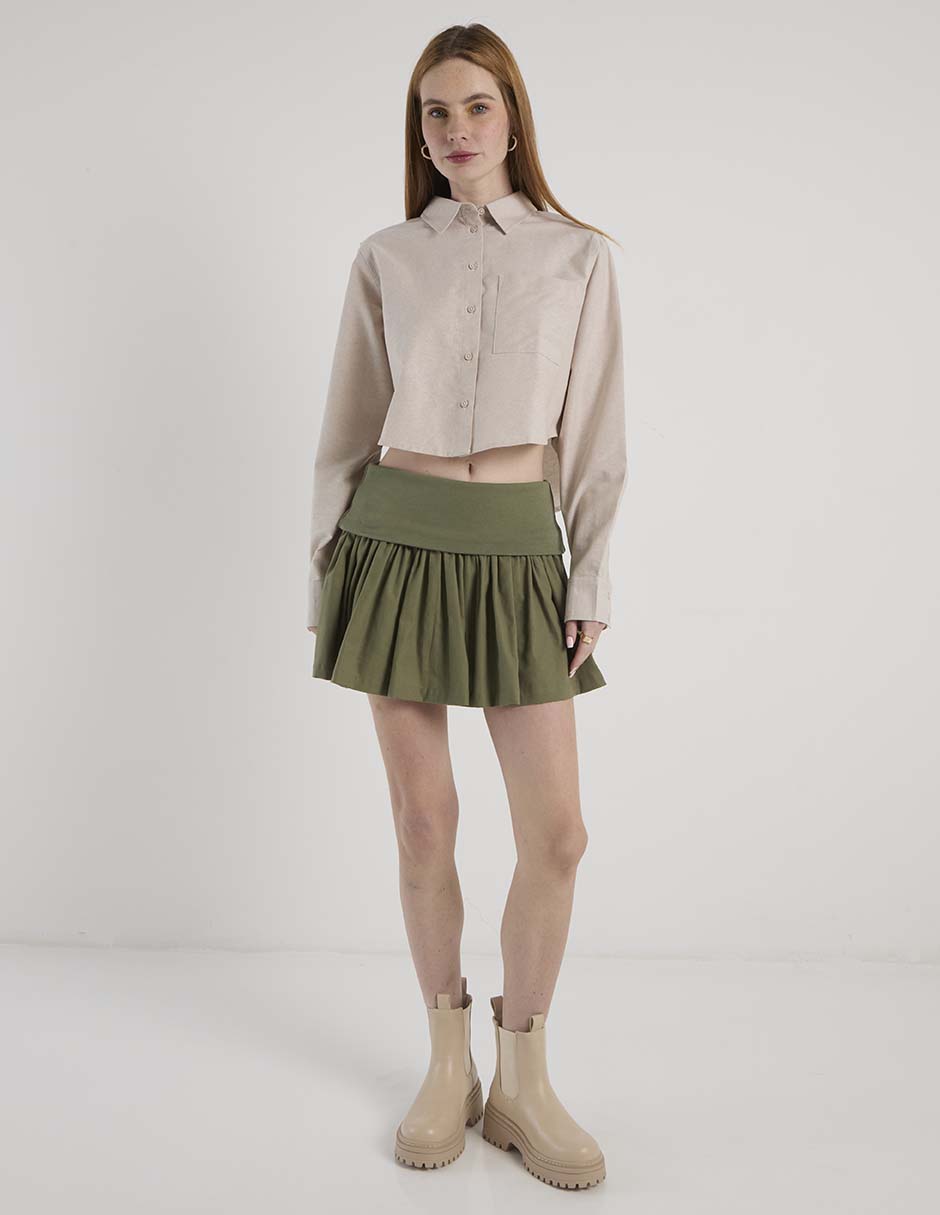 Falda mini cintura alta 3