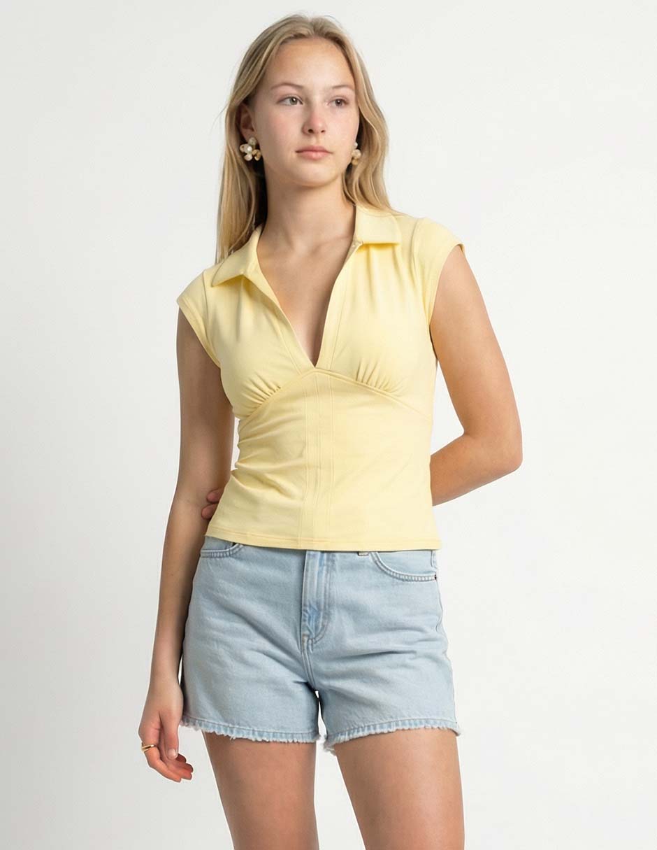 Blusa manga corta para mujer