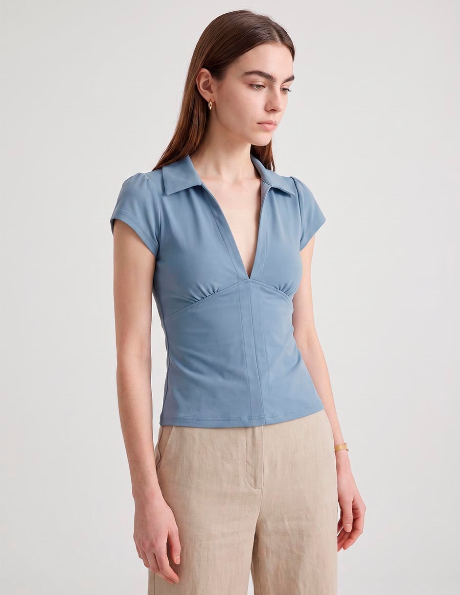 Blusa non stop manga corta para mujer