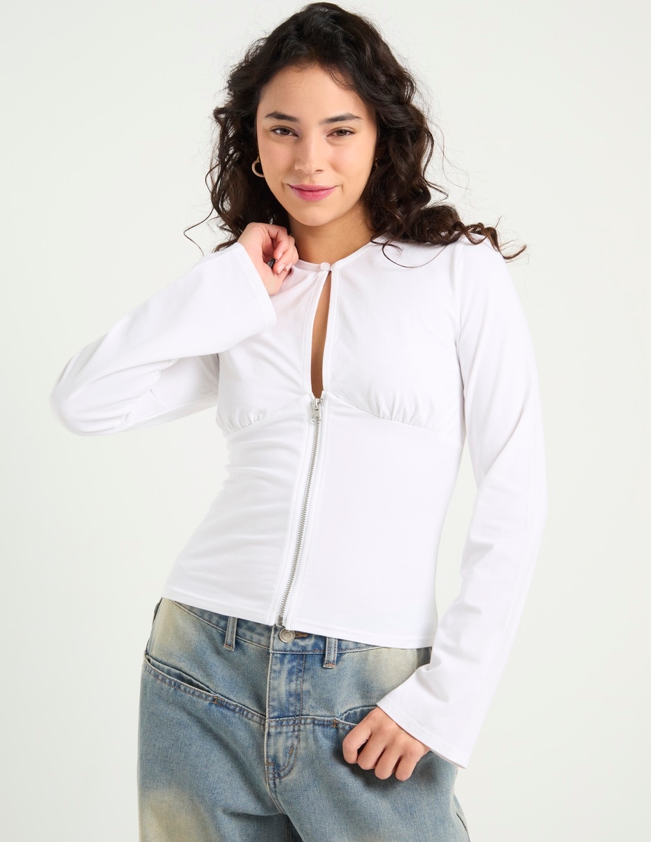 Blusa manga larga para mujer
