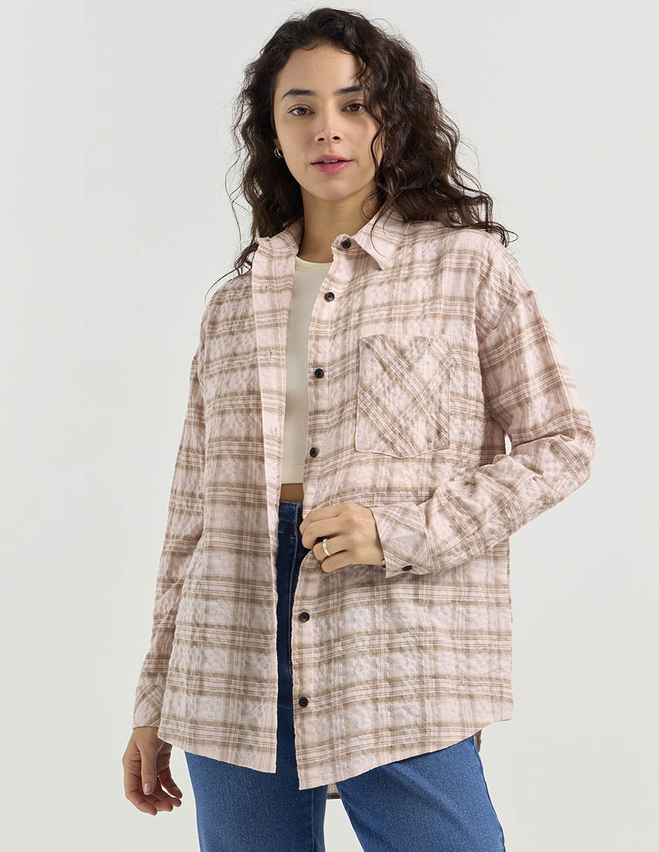Sobrecamisa manga larga para mujer