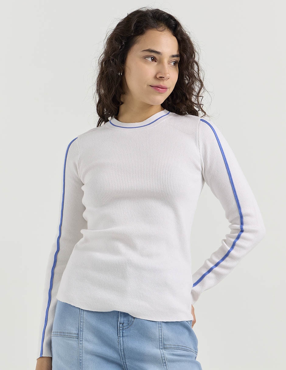 Suéter cuello redondo para mujer