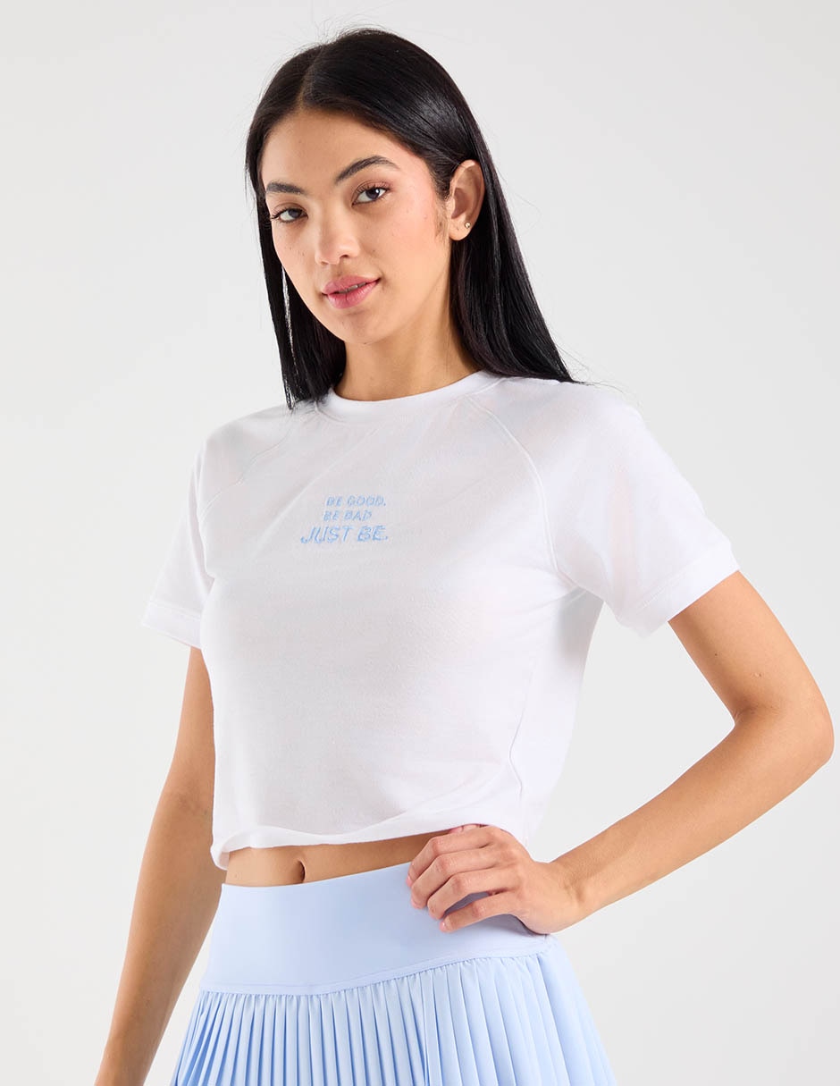 Playera manga corta cuello redondo para mujer 1
