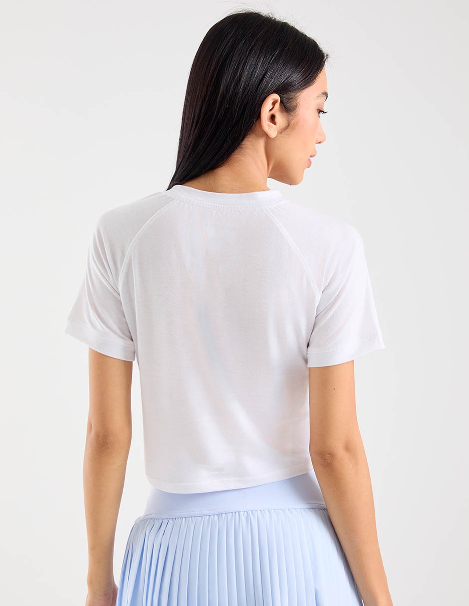 Playera manga corta cuello redondo para mujer 6