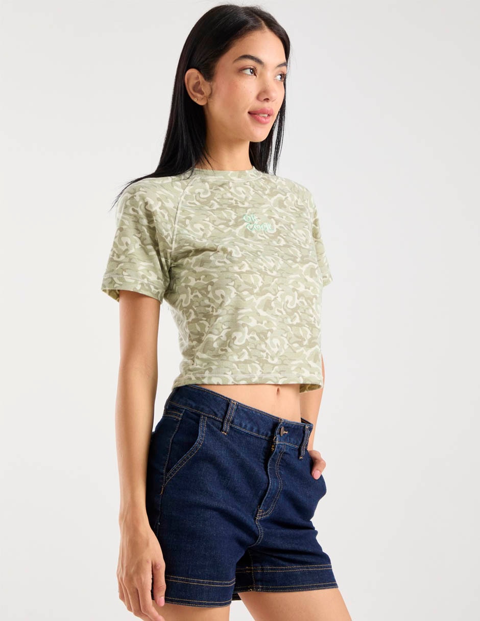Playera manga corta cuello redondo para mujer 2