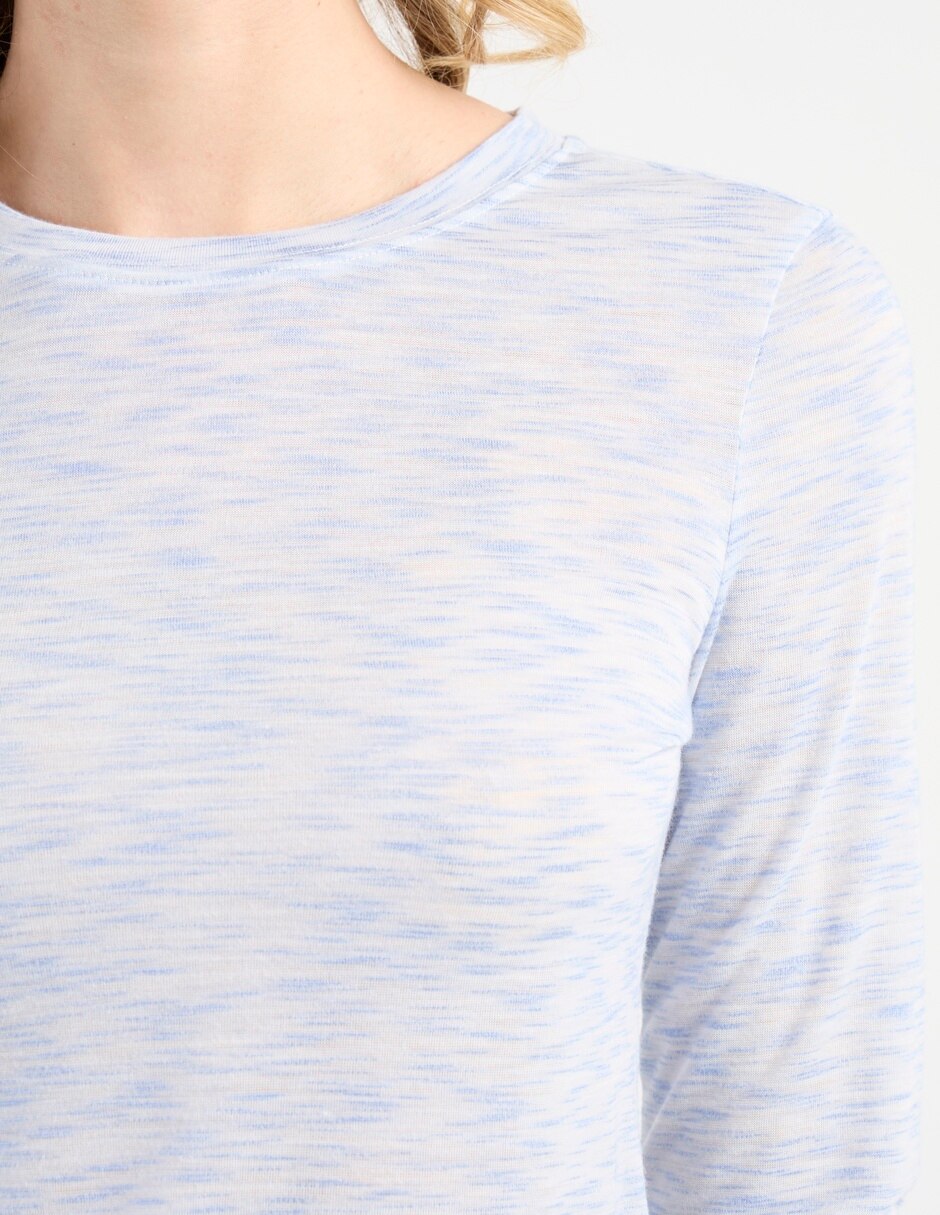 Playera manga larga cuello redondo mujer 4