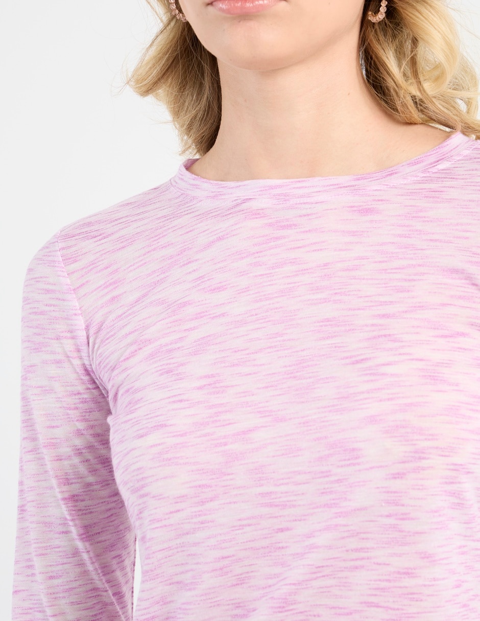 Playera manga larga Non Stop cuello redondo para mujer