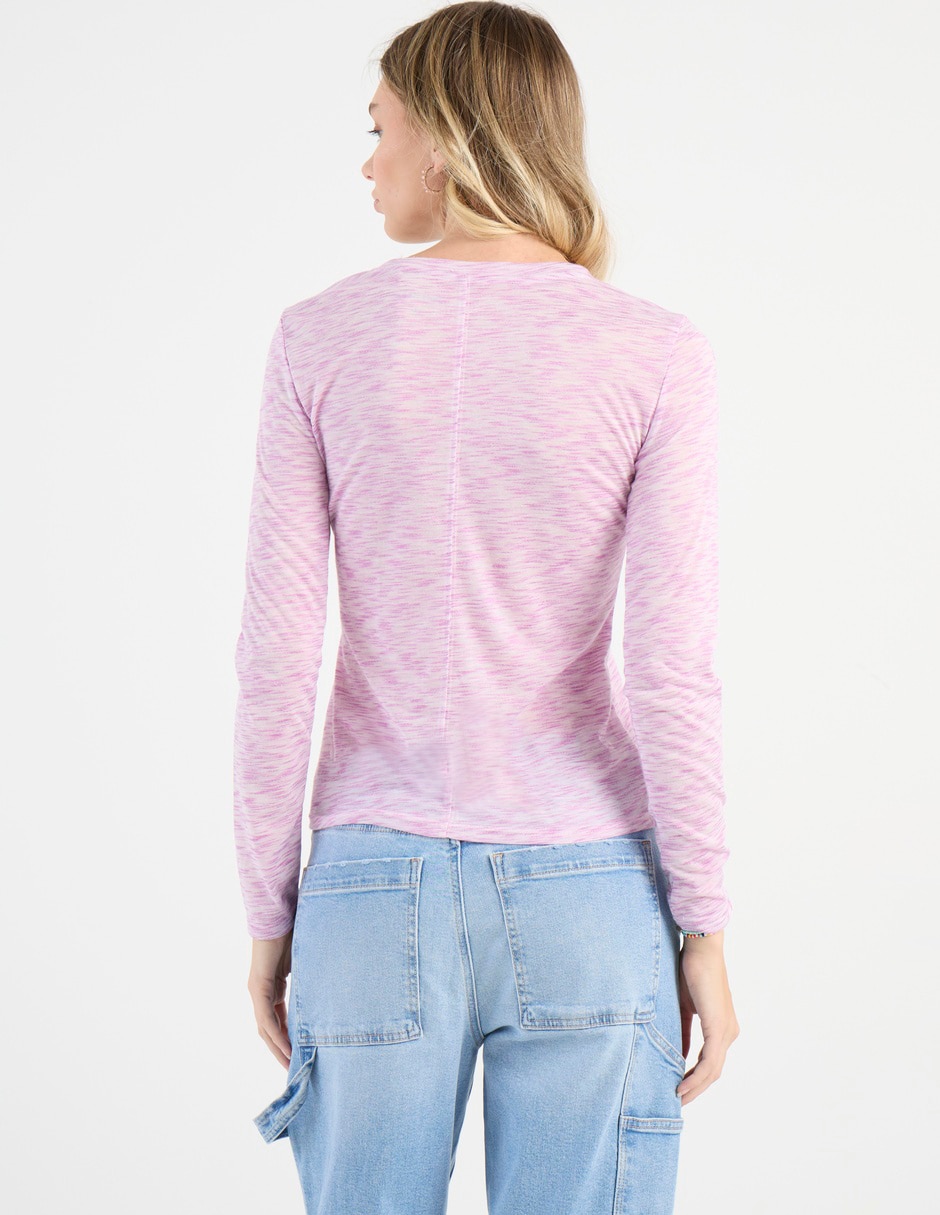 Playera manga larga Non Stop cuello redondo para mujer
