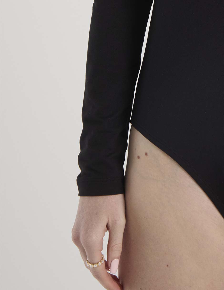 Body manga larga non stop cuello redondo para mujer