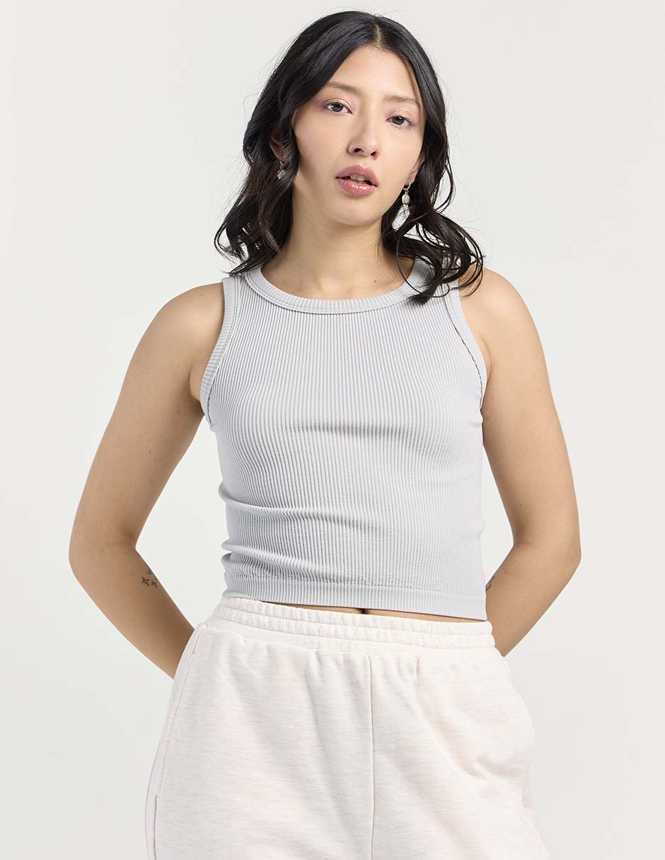 Top cuello redondo tirante ancho