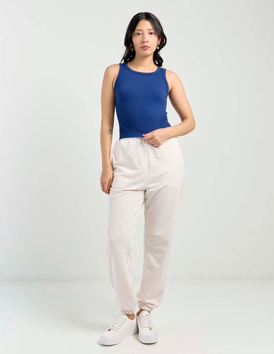 Top Non Stop cuello redondo tirante ancho