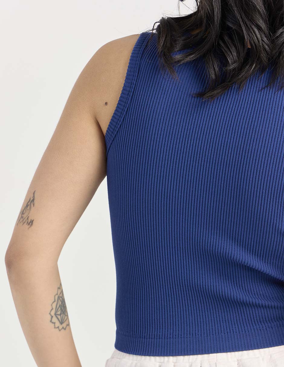 Top Non Stop cuello redondo tirante ancho