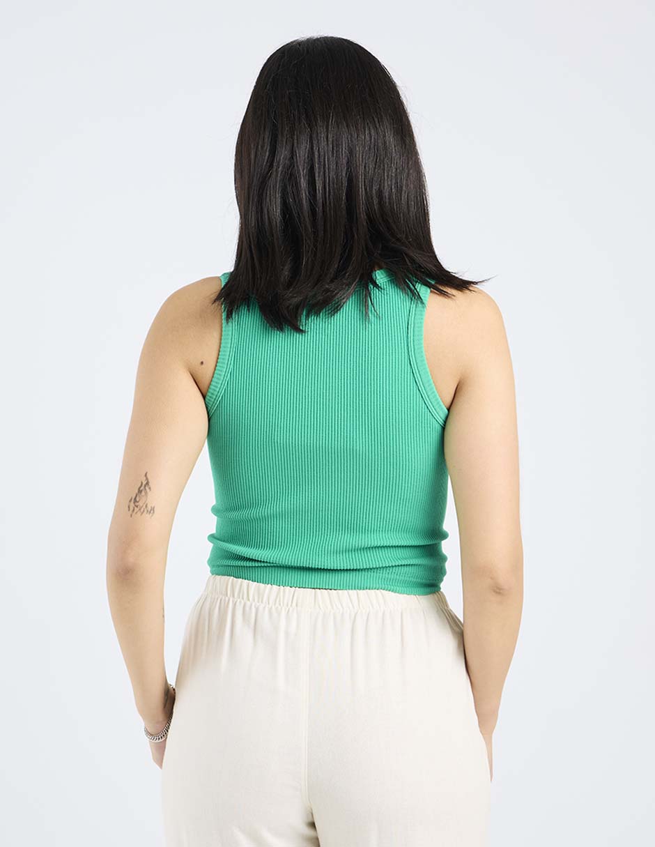 Top cuello redondo tirante ancho 6