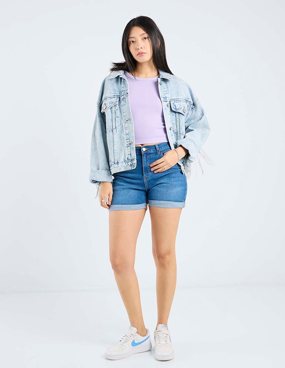 Top Non Stop cuello redondo tirante ancho